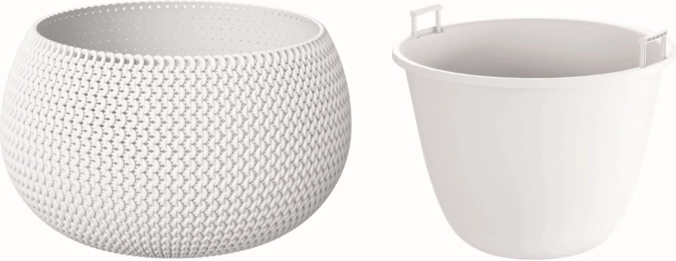 Jardinière Splofy Bowl avec insert 29 cm blanc