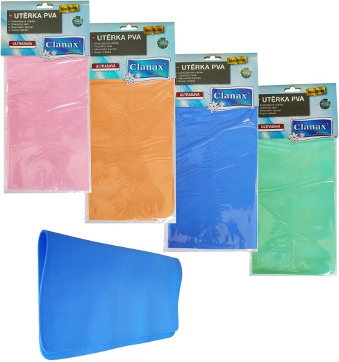 Chiffon PVA ultra-absorbant 30 × 30 cm – assortiment de couleurs