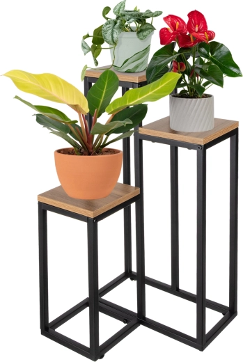 Ruhhy support pour fleurs au style industriel 67 cm, 3 niveaux