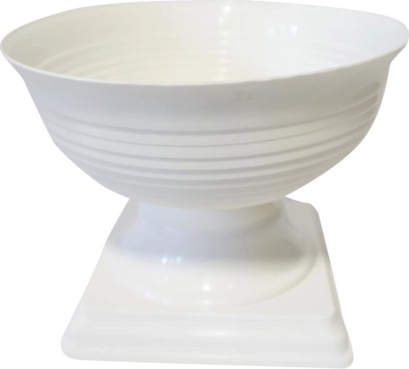 Pot de fleurs Pelikan avec socle, plastique blanc