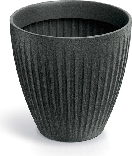 Pot de fleurs Latia Round Midl 40 cm – granit noir