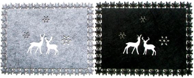 Set de table de Noël en feutre 43 × 33 cm – rectangulaire, 2 variantes