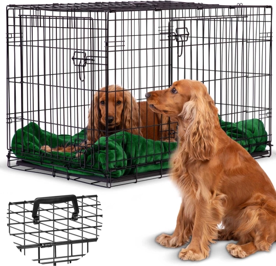 Cage pliable en métal pour chien M 91 × 57 × 62 cm
