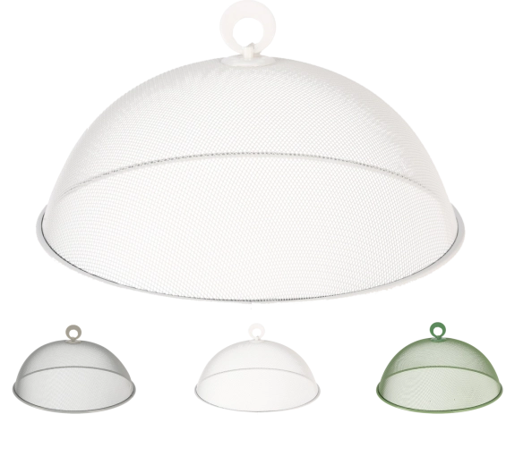 Cloche alimentaire en métal 30 cm avec poignée en bois