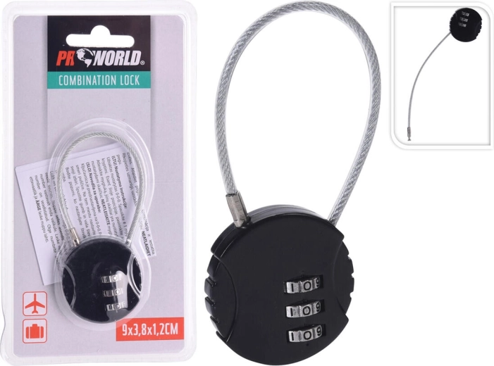 Cadenas à câble à code pour bagages