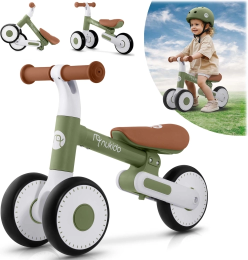 Draisienne pour tout-petits Nukido avec selle réglable et 3 roues en EVA