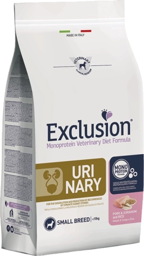 Exclusion Urinary pour chiens mâles – porc avec sorgho et riz 2 kg