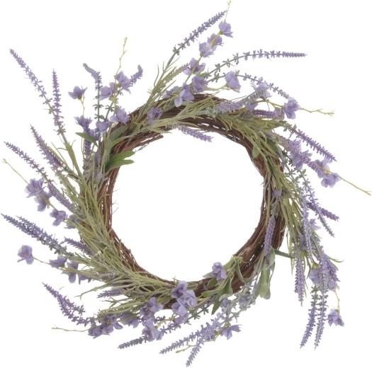 Couronne de lavande en plastique 35 cm
