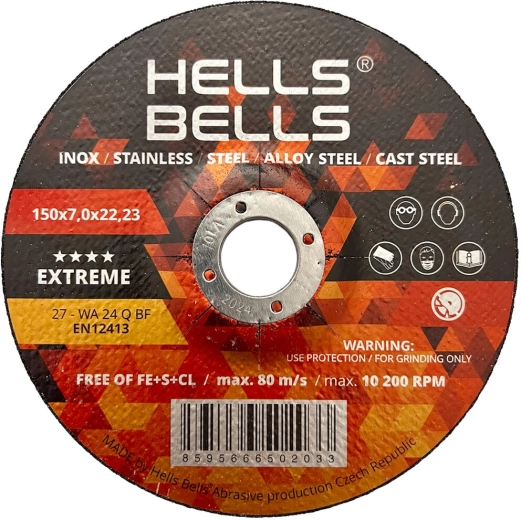 Disque à meuler pour acier 150 × 7 × 22,2 mm