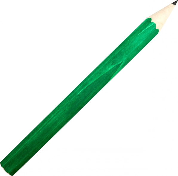 Fauna grand crayon en bois vert foncé