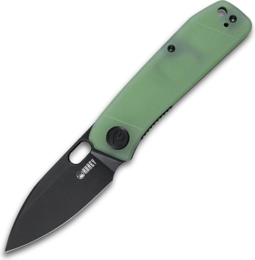 Kubey Hyde KU2104C couteau de poche 7,5 cm, noir, vert jade pâle, G10, clip
