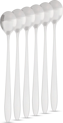 Cuillères à café et latte macchiato en acier inoxydable, 6 pièces