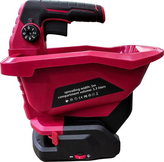 Épandeur manuel de jardin sans fil 21 V avec réservoir 3,3 l