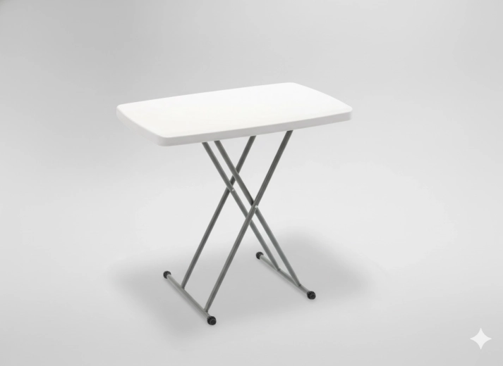 Table touristique et de catering pliante à hauteur réglable 76,5 × 49,5 cm