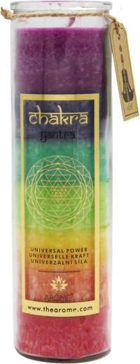 Bougie parfumée en verre coloré grenade 320 g – longue durée de combustion