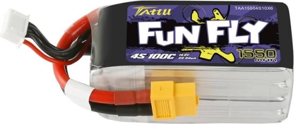 Tattu Fun Fly 1550 mAh 4S batterie LiPo 100C avec connecteur XT60