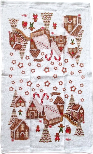 Torchon de cuisine TORO Village en pain d’épices 38 × 63 cm
