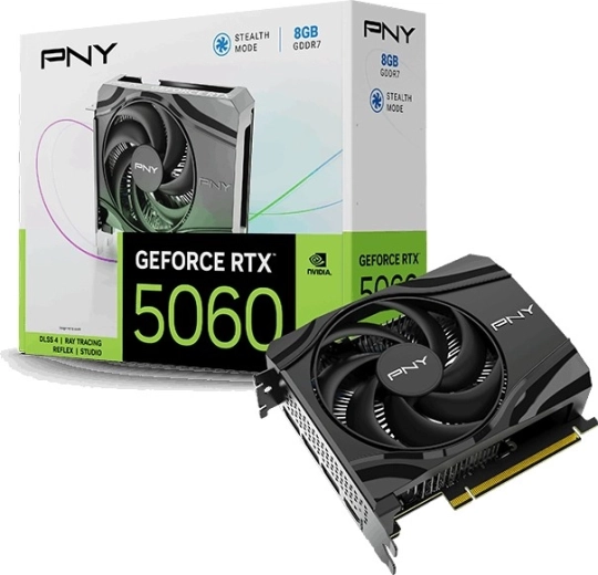 PNY GeForce RTX 5060 8GB – carte graphique compacte à un seul ventilateur