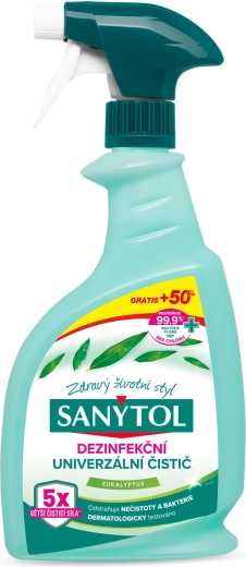 SANYTOL désinfectant nettoyant universel en spray eucalyptus 500 ml + 50 % gratuit