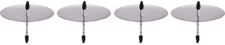 Support de bougie pour couronne de l’Avent argenté 6 cm (4 pcs)