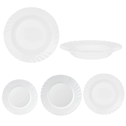 Set de 18 assiettes blanches Fale