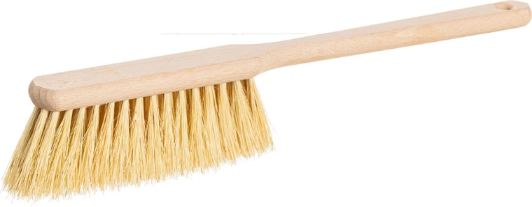Balayette en bois non verni avec fibres de fibre végétale