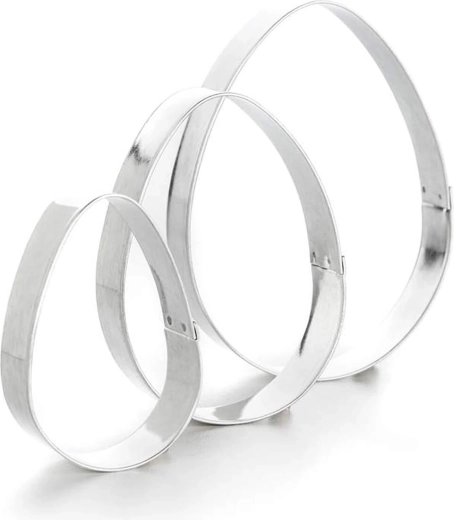 Set d’emporte-pièces pour biscuits en forme d’œuf, 3 pièces