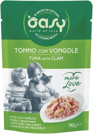 Oasy More Love sachet pour chats thon aux moules 70 g