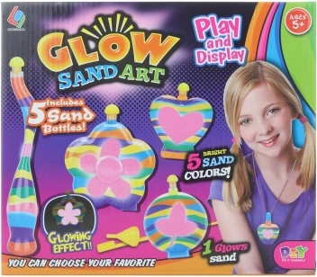 Fabrication de flacons au sable fluorescent – kit créatif pour enfants