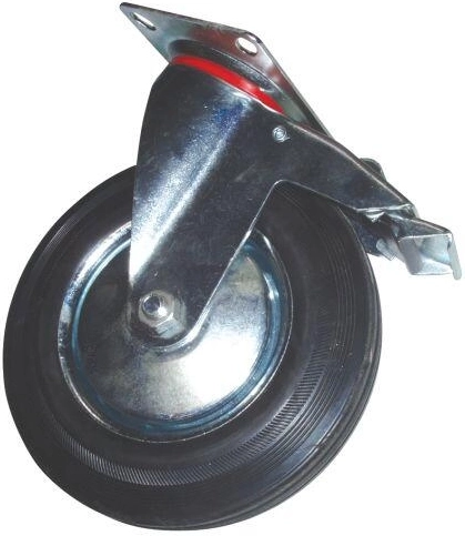 Roulettes pivotantes avec frein 200 mm, capacité 120 kg