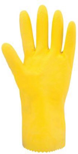 Gants en caoutchouc latex jaunes taille M