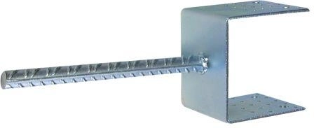 Sabot d’ancrage au sol 120 × 100 mm galvanisé