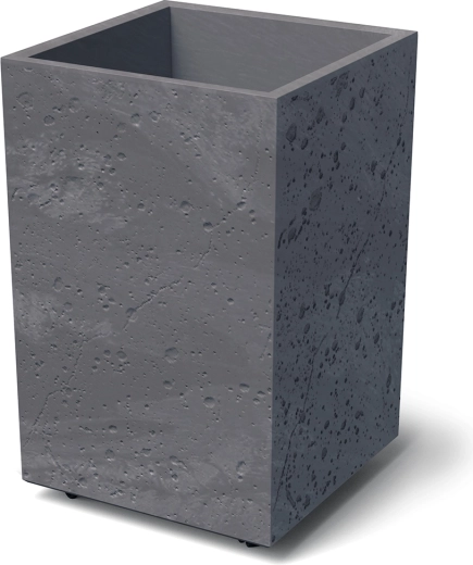 Cache-pot Sierra Square High effet béton 38,5 cm marengo