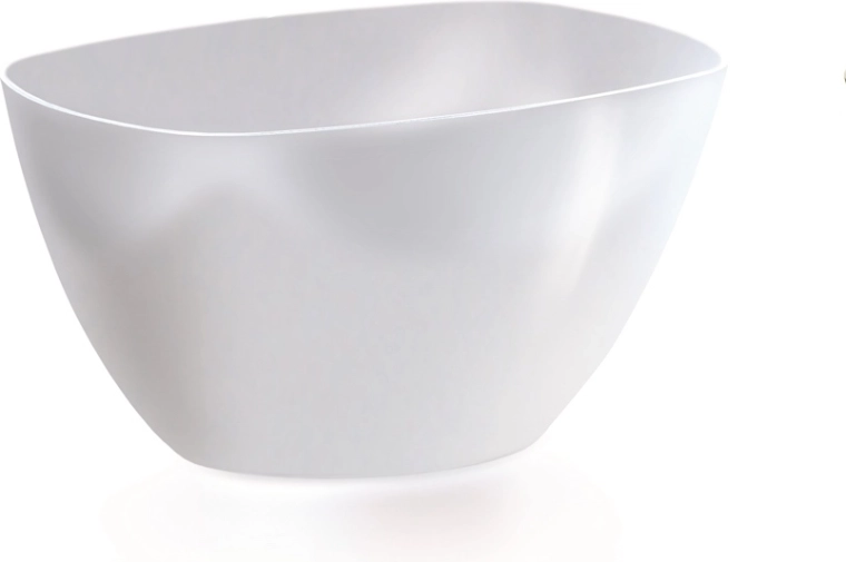 Coupe en plastique pour orchidées Coubi Orchid 19,8 cm blanche