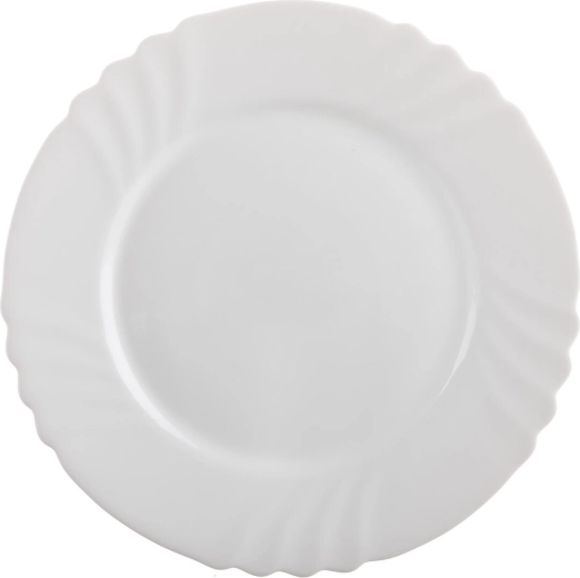 Assiette plate en verre EBRO 25,5 cm blanche