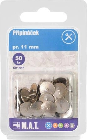 Punaises nickelées 11 mm, 50 pièces