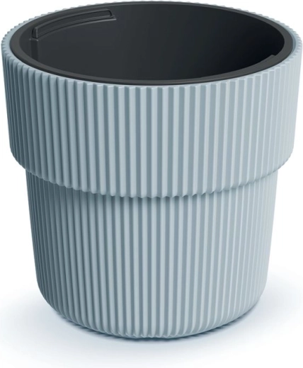 Cache-pot avec insert Milly 30 cm gris clair