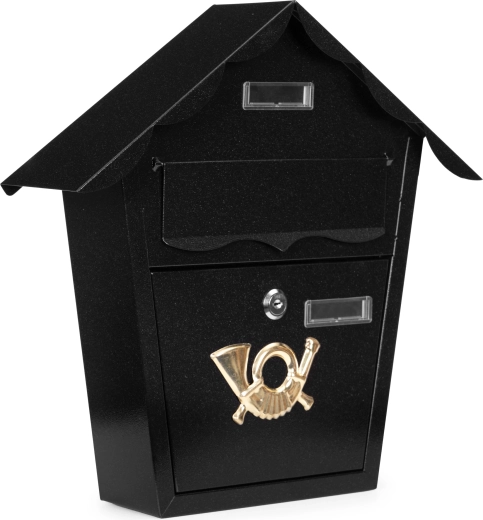 Boîte aux lettres murale en acier galvanisé ModernHome, noire