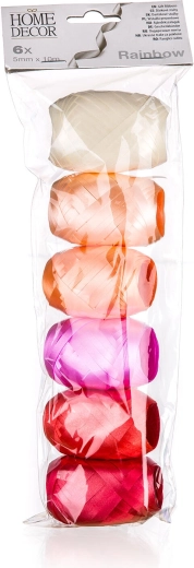 Ruban Rainbow 10 m, assortiment de couleurs, 6 pcs