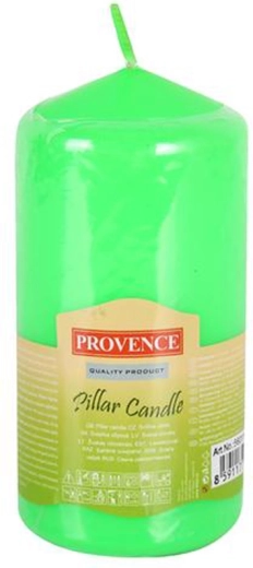 Bougie en paraffine cylindre verte 65 × 125 mm