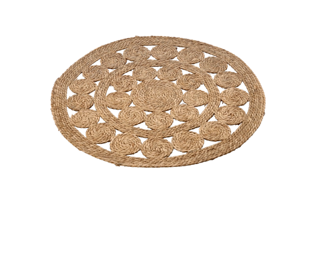 Sous-main rond en herbe de mer 80 cm