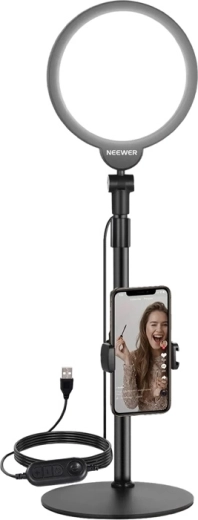 Neewer R06 kit selfie avec anneau LED 18 cm et support téléphone