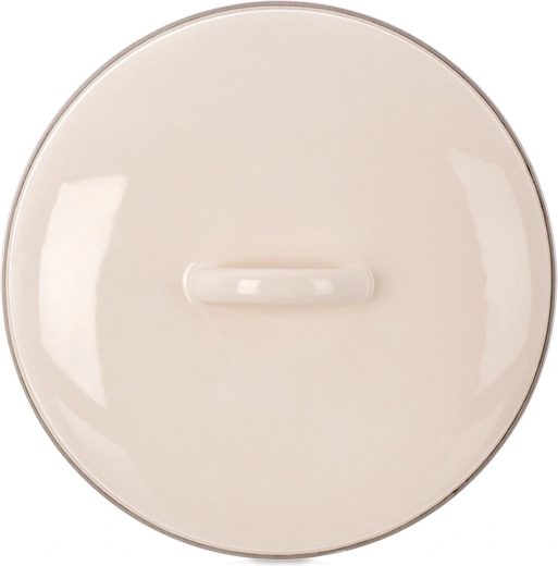 Couvercle émaillé crème 21 cm