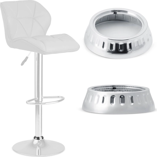 Cache argenté pour base de tabouret de bar Sofotel