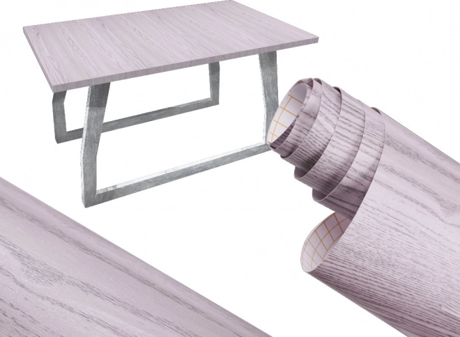 Film décoratif autocollant chêne argenté-gris 1,22 × 50 m