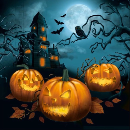 Serviettes en papier Halloween 33 × 33 cm, 2 plis, 20 pcs