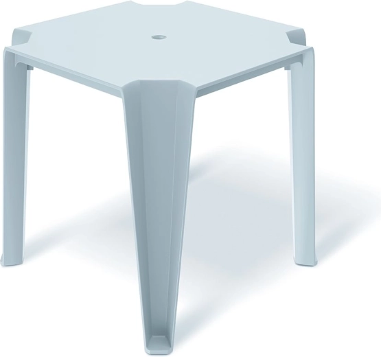 Table à manger Lottie – table de jardin et de balcon en plastique gris clair