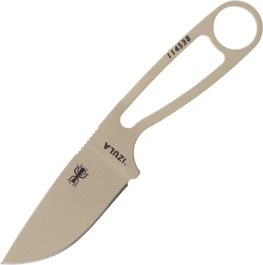 Couteau ESEE Izula Desert Tan à lame fixe 7,3 cm avec étui