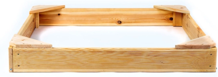 Petit bac à sable en bois carré 100 × 100 cm