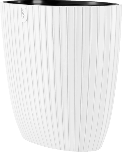 Jardinière Mika Ellipse 60 cm blanche